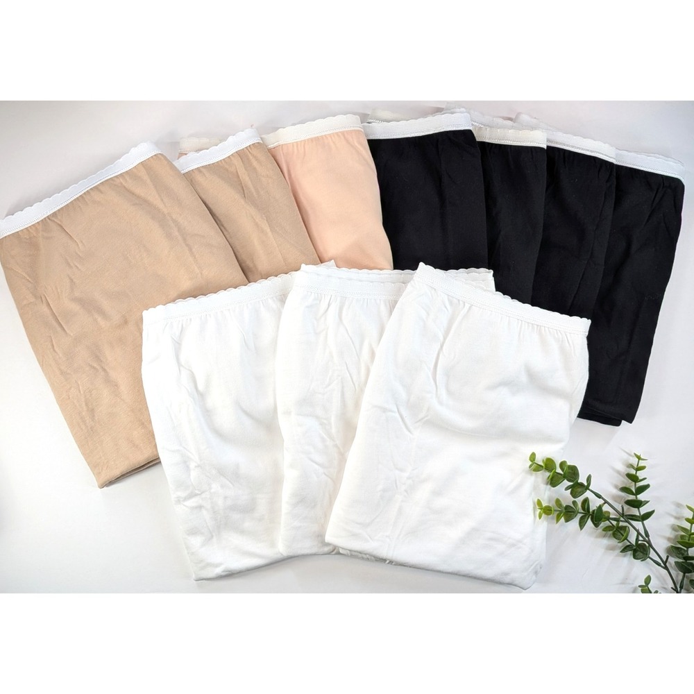 NWOT LOT 10!😍Breezies Size 15 Cotton Blend Brief Panties Full Granny Neutrals